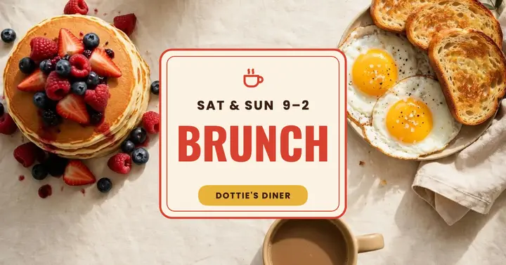 Retro brunch post template
