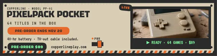 Pixelpack Pocket pre-order billboard template