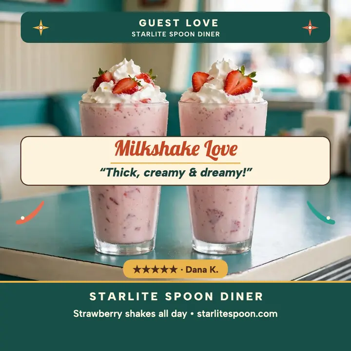 Starlite Spoon milkshake review post template