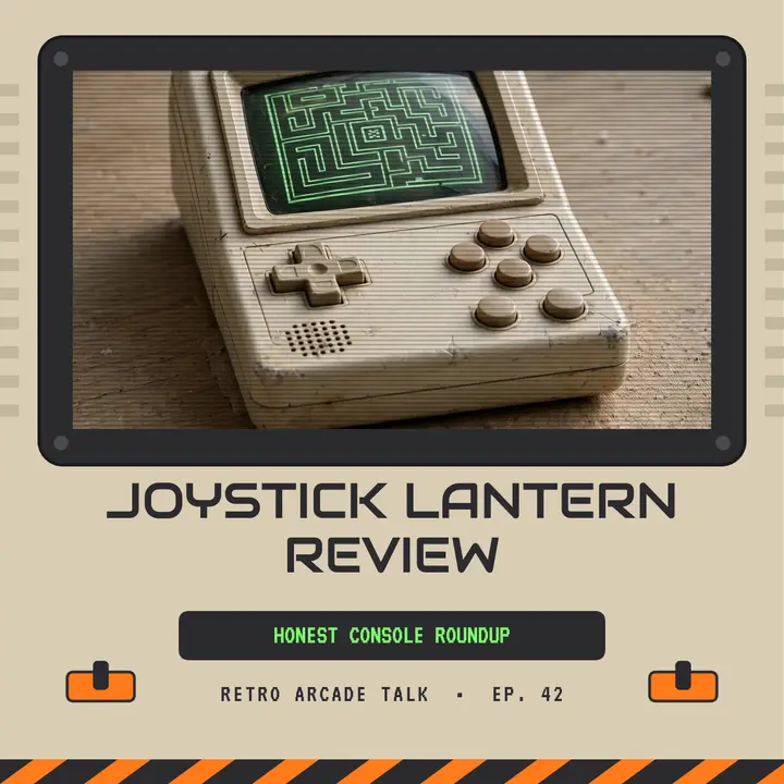 Joystick Lantern Review retro podcast cover template