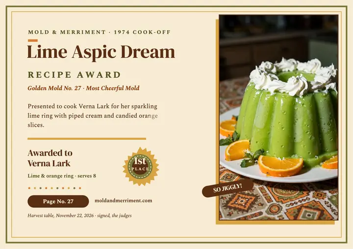 Mold and Merriment gelatin award certificate template
