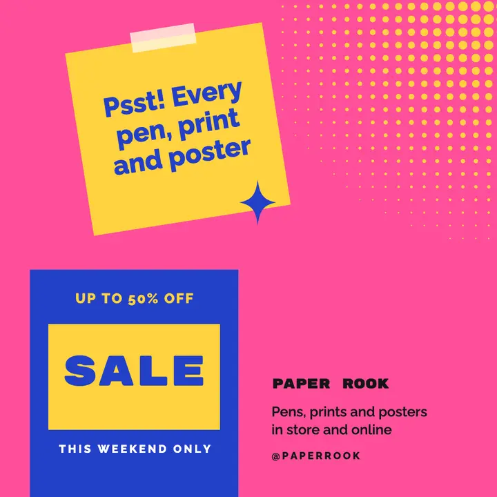 Retro halftone sale post template