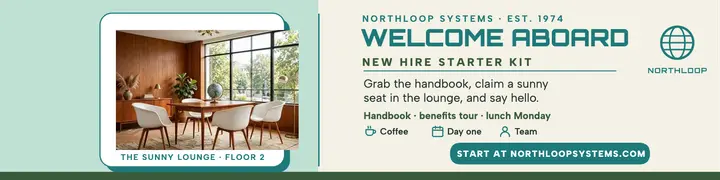 Northloop welcome aboard hiring banner template