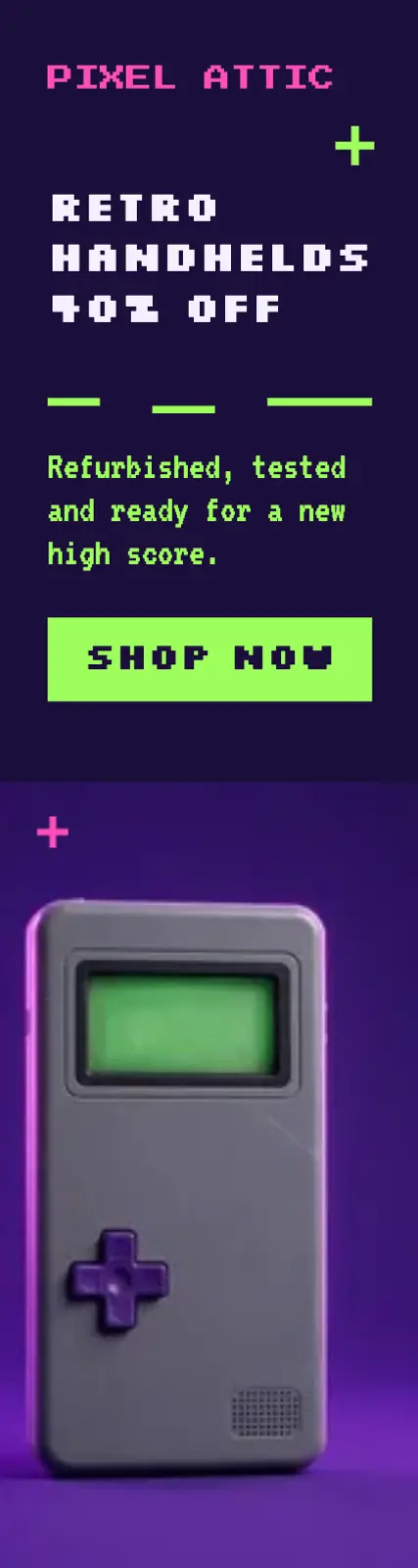 Retro handheld sale template
