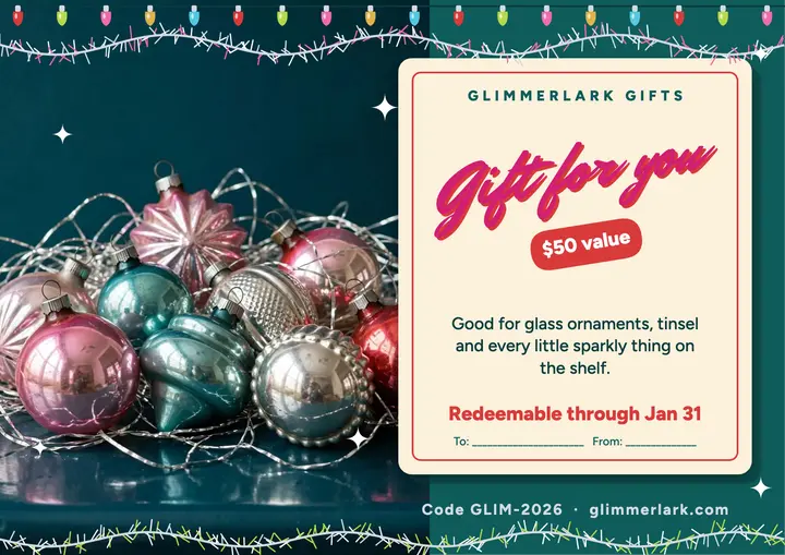Retro ornament holiday gift certificate template