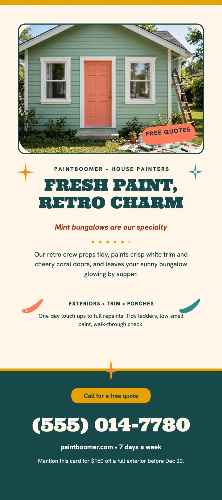 Paintboomer retro painter rack card template