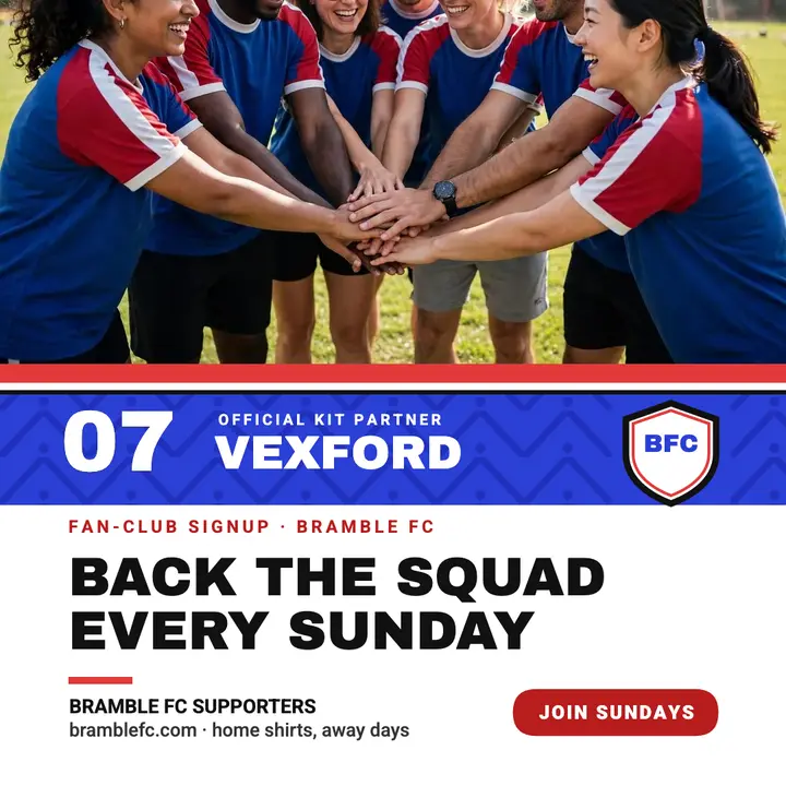 Bramble FC fan club retro kit post template