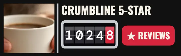 Crumbline Bakery review counter banner: review counter banner template