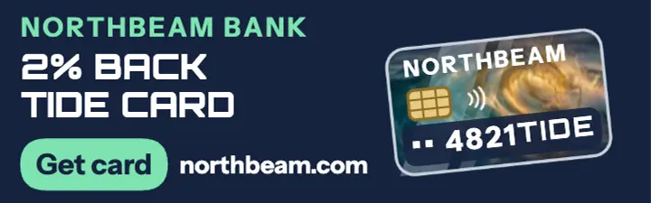 Northbeam Tide rewards card mobile ad: bank rewards card ad template