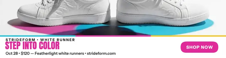Strideform white runner drop billboard template
