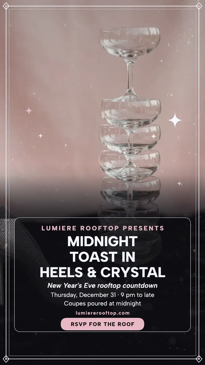 Lumiere Rooftop midnight toast story template