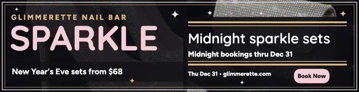 Glimmerette sparkle New Year nails billboard: new year's eve nails billboard template