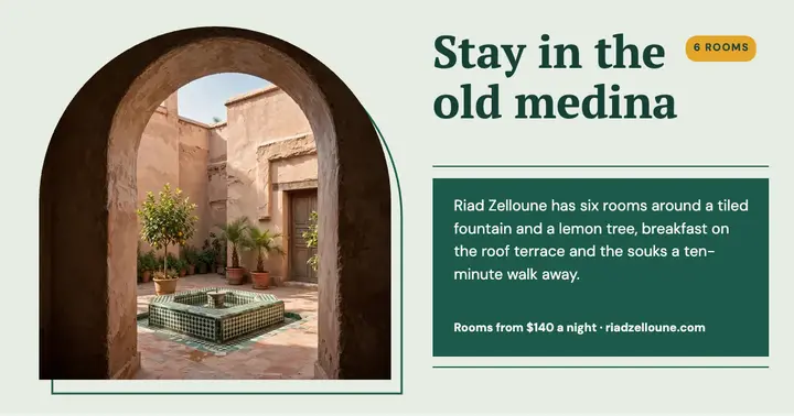 Riad Zelloune courtyard stay post template