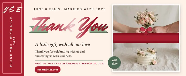 June and Ellis ribbon thank you voucher template