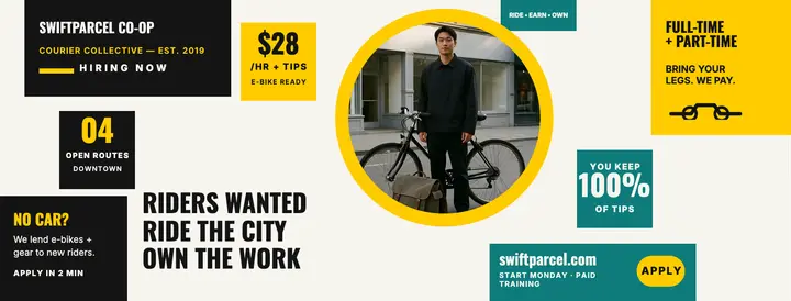 Swiftparcel riders wanted cover template