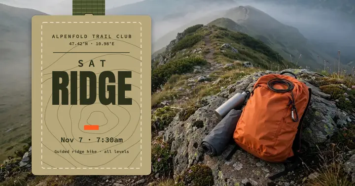 Ridge hike patch meetup post template