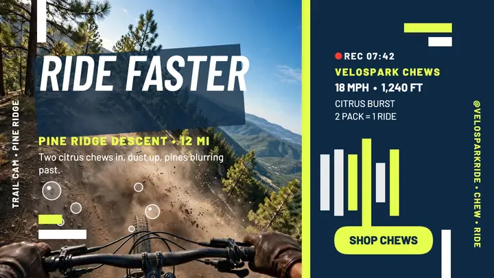 Velospark ridge ride energy chew thumbnail template