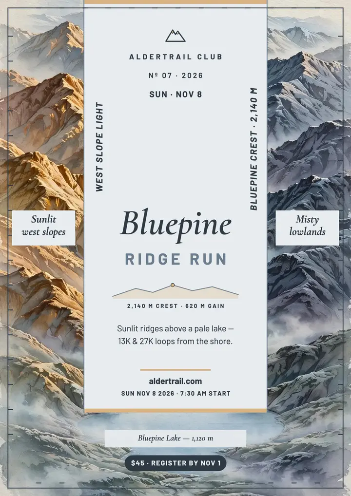Bluepine Ridge Run relief flyer template