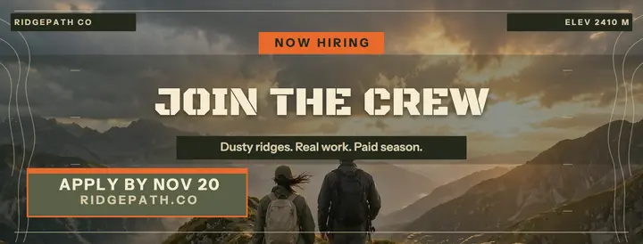 Ridgepath trail crew hiring cover template