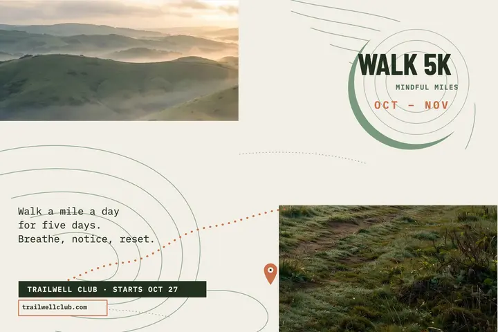 Ridgewalk 5K mindful miles postcard template