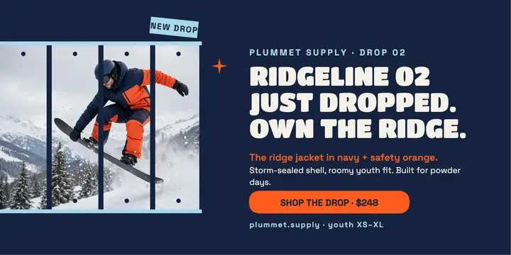 Plummet Supply Ridgeline 02 deck wall post: snow jacket drop post template