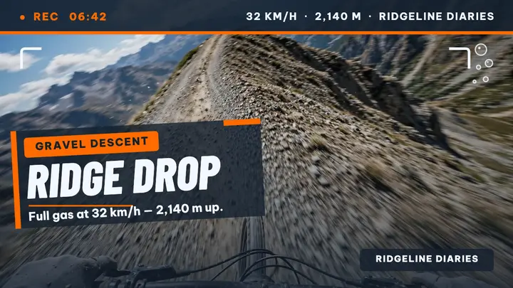 Ridgeline Diaries ridge descent thumbnail template