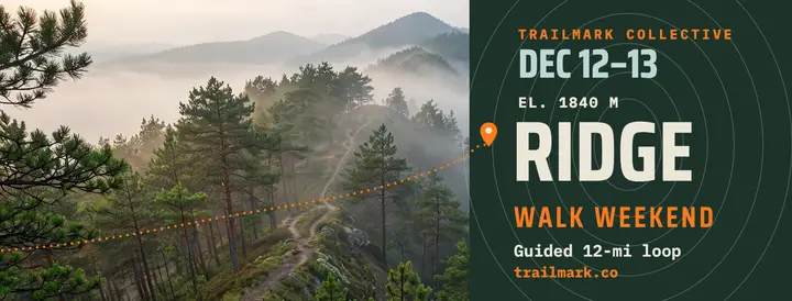Ridgewalk Weekend guided trail cover template