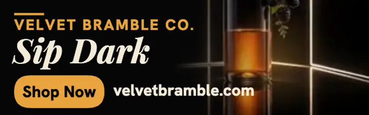 Velvet Bramble blackberry aperitif banner template