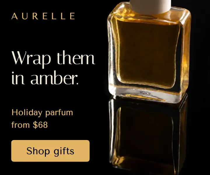 Aurelle holiday fragrance ad template