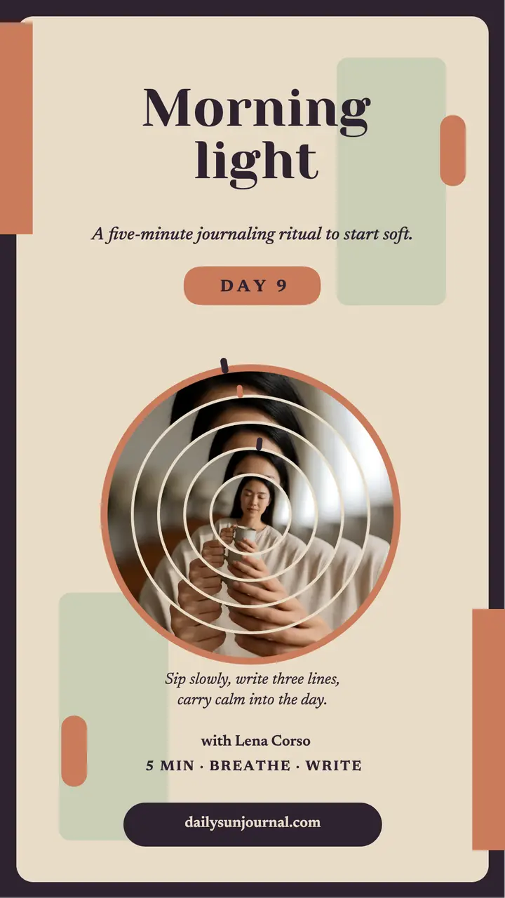 Dailysun morning light ritual story template