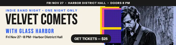 Velvet Comets riso gig billboard: gig billboard template