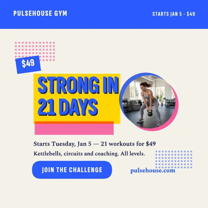 Pulsehouse 21-day gym challenge riso post template