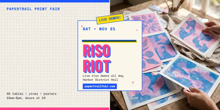 Papertrail riso print fair post template