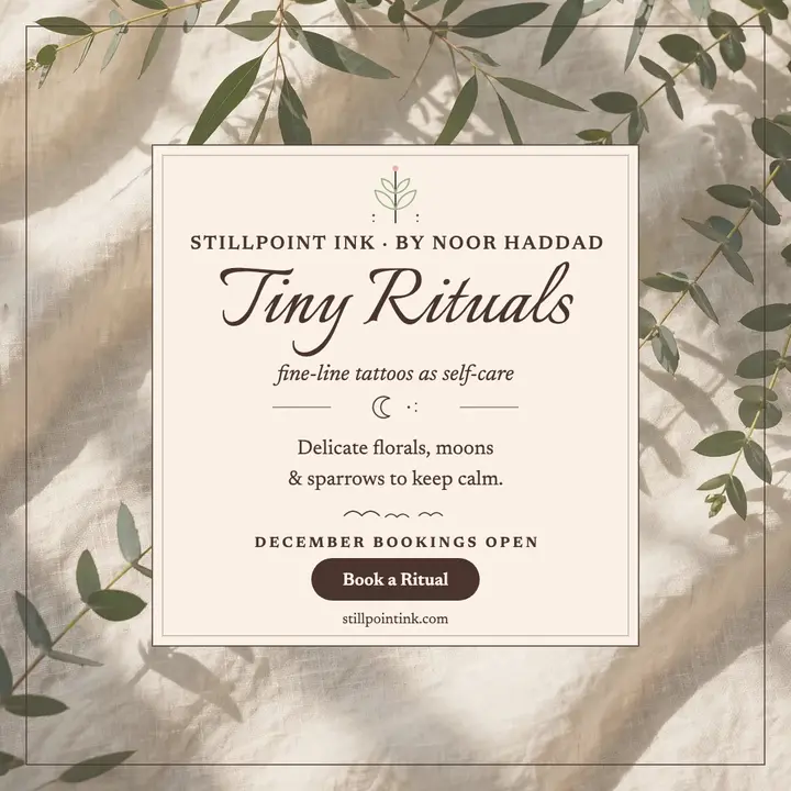 Stillpoint Ink tiny ritual tattoos post: tiny ritual tattoo post template