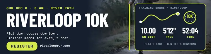 Riverloop 10K riverside race billboard template