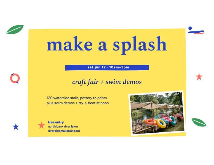 Riverside Make Fair flyer, riverfront template