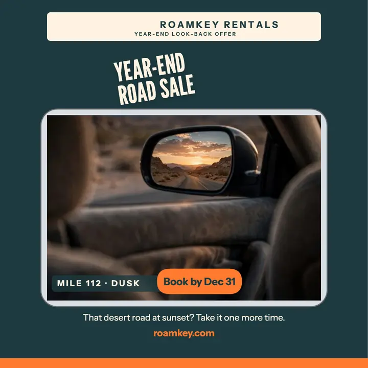 Roamkey year-end road sale post template