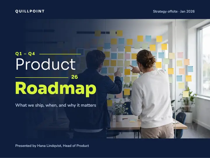 Product roadmap title slide template