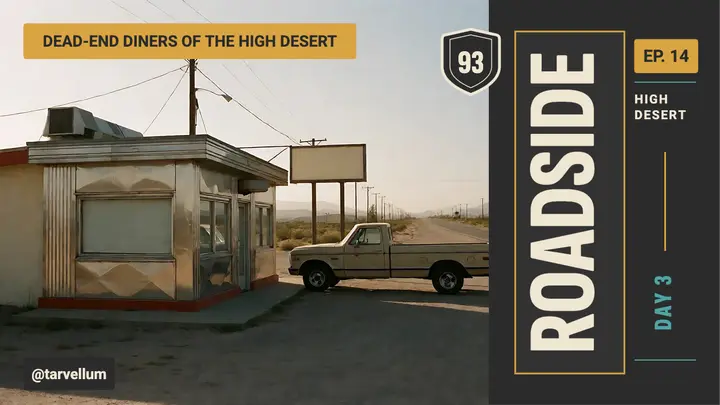Roadside diner road trip vlog thumbnail template
