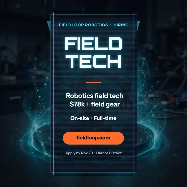 Fieldloop Robotics field tech hiring post template
