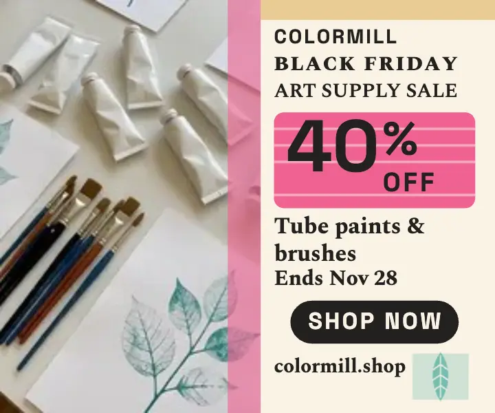 Colormill Black Friday art supply sale ad template