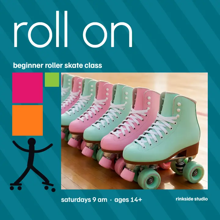 Beginner roller skate class Metro post: roller skate class post template