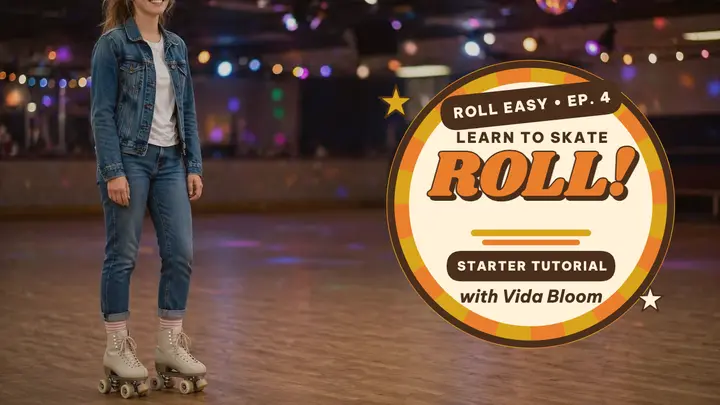 Roll Easy roller disco starter thumbnail template