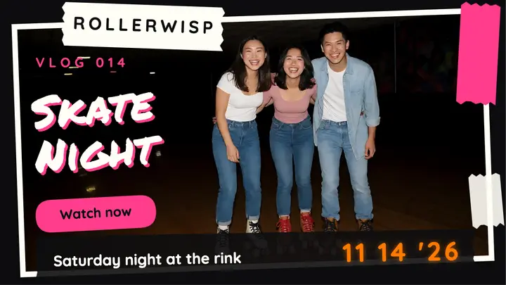 Rollerwisp skate night vlog thumbnail template