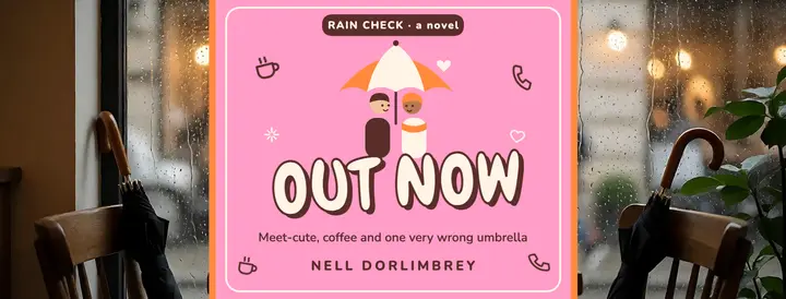 Rain Check romantic comedy novel Facebook cover template