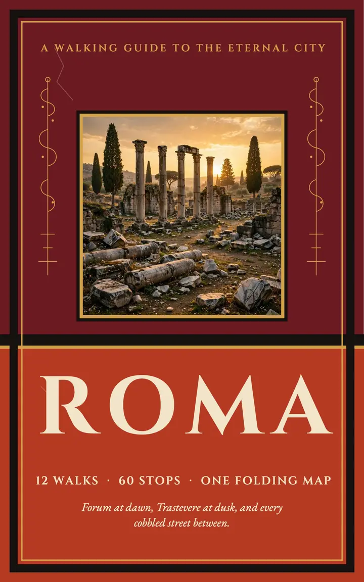 Roma walks guide eBook, Pompeian wall panel template