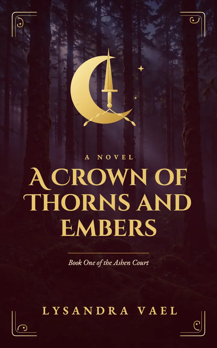 A Crown of Thorns and Embers romantasy ebook cover template