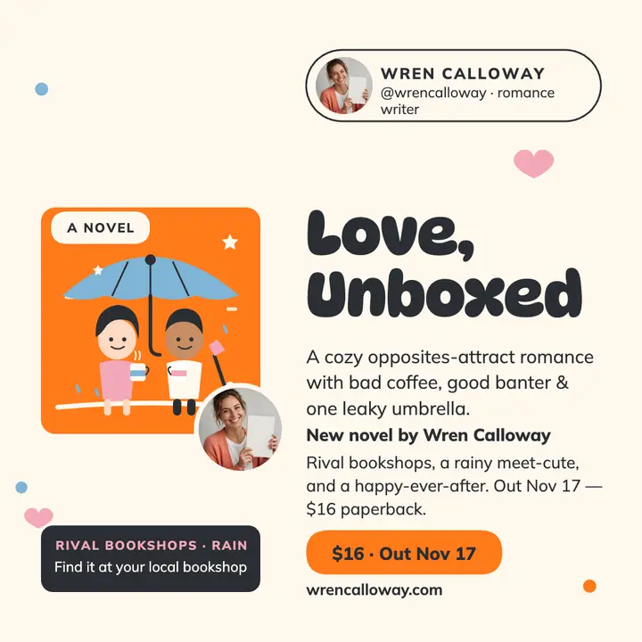 Wren Calloway romance novel creator post template