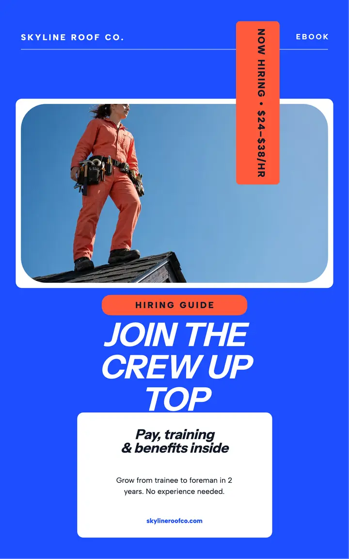 Skyline Roof hiring guide ebook: roofing hiring guide ebook template
