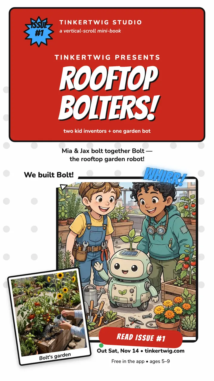 Rooftop Bolters comic mini-book story template